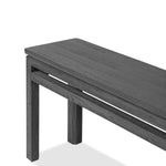 Featuring Oman Rustic Black Veneer Console Table by Four Hands at Amethyst Home. The traditional console table gets elevated with accent stretchers that bring a float-like look to simple shaping. Made from ash and oak, with a rustic black oak finish.Overall Dimensions: 78.00"w x 18.00"d x 32.00"hWeight : 108.03 lbsMaterials: Oak Veneer, Solid Ash, Engin. Amethyst Home provides interior design, new home construction design consulting, vintage area rugs, and lighting in the Newport Beach metro area.