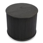 An artisanal take on texture. Made from black-finished mindi wood with a plinth-style base, a reeding pattern is carved around the entirety of this versatile end table for a fresh, approachable look.As lovers of luxe aesthetics at Amethyst, we love the optimistic inspired Ona End Table - Smoked Black Mindi Veneer. Amethyst Home provides interior design, new home construction design consulting, vintage area rugs, and lighting in the Austin metro area.