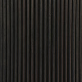 An artisanal take on texture. Made from black-finished mindi wood with a plinth-style base, a reeding pattern is carved around the entirety of this versatile end table for a fresh, approachable look.As lovers of luxe aesthetics at Amethyst, we love the optimistic inspired Ona End Table - Smoked Black Mindi Veneer. Amethyst Home provides interior design, new home construction design consulting, vintage area rugs, and lighting in the Calabasas metro area.