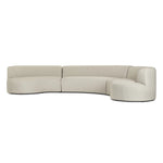 Bring a hint of old-Hollywood glamour outdoors with this soft, sculptural sectional. Plush cushioning all around is upholstered in UV-resistant, water-repellent, quick-drying fabric. Cover or store inside during inclement weather and when not in use. Amethyst Home provides interior design, new home construction design consulting, vintage area rugs, and lighting in the Tampa metro area.