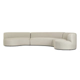 Bring a hint of old-Hollywood glamour outdoors with this soft, sculptural sectional. Plush cushioning all around is upholstered in UV-resistant, water-repellent, quick-drying fabric. Cover or store inside during inclement weather and when not in use. Amethyst Home provides interior design, new home construction design consulting, vintage area rugs, and lighting in the Tampa metro area.