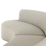 Bring a hint of old-Hollywood glamour outdoors with this soft, sculptural sectional. Plush cushioning all around is upholstered in UV-resistant, water-repellent, quick-drying fabric. Cover or store inside during inclement weather and when not in use. Amethyst Home provides interior design, new home construction design consulting, vintage area rugs, and lighting in the Washington metro area.