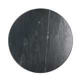 Inspired by Italian design, a swirling marble base is scalloped for a linear look with heavy texture, finished with a rounded, bistro-size tabletop of polished black marble Amethyst Home provides interior design, new home construction design consulting, vintage area rugs, and lighting in the Houston metro area.