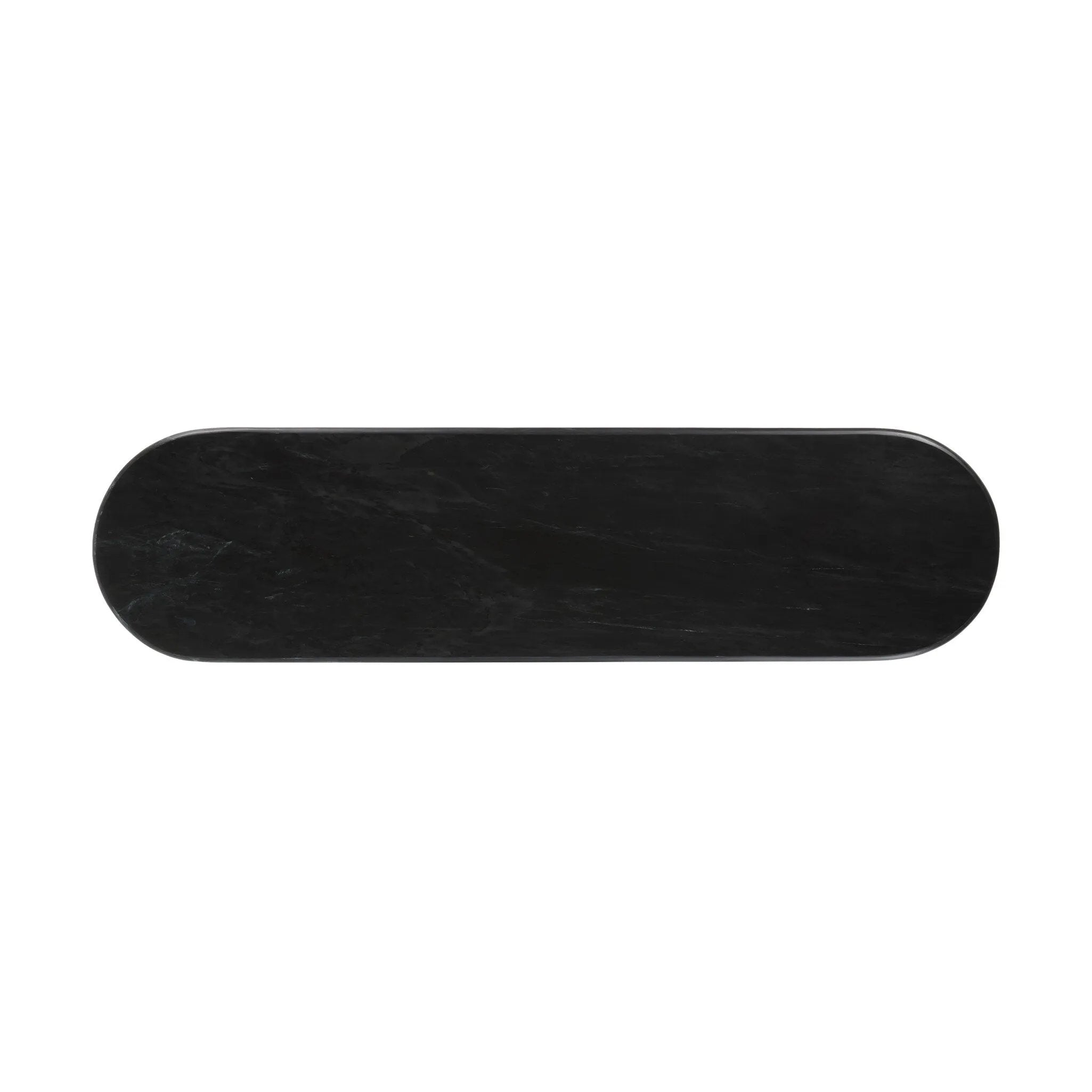 Italian-inspired for effortless sophistication. A black marble base is scalloped for a linear look with heavy texture, finished with a pill-shaped top for extra entryway styling atop this console table.As lovers of organic modern aesthetics at Amethyst, we love the designer inspired Oranda Console Table - Black Marble. Amethyst Home provides interior design, new home construction design consulting, vintage area rugs, and lighting in the Laguna Beach metro area.