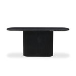Italian-inspired for effortless sophistication. A black marble base is scalloped for a linear look with heavy texture, finished with a pill-shaped top for extra entryway styling atop this console table.As lovers of organic modern aesthetics at Amethyst, we love the designer inspired Oranda Console Table - Black Marble. Amethyst Home provides interior design, new home construction design consulting, vintage area rugs, and lighting in the Tampa metro area.