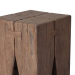Boldly proportioned, four tiered pillar-style unite with butterfly joints to craft this outdoor end table of solid FSC®-certified teak. Simple design lets the material shine. Cover or store indoors when not in use or during inclement weather Amethyst Home provides interior design, new home construction design consulting, vintage area rugs, and lighting in the Park City metro area.