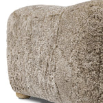 A subtle sweetheart shape paired with beige shearling plays into this ottoman's found object appeal. S-spring suspension offers a comfy place to sit and the shearling upholstery brings depth and vintage vibes throughout. Perfect styled alone or as part of a set for added drama. A design collaboration by Amber Lewis and Four Hands. Amethyst Home provides interior design, new home construction design consulting, vintage area rugs, and lighting in the Miami metro area.