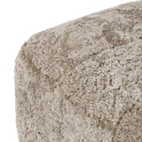 A subtle sweetheart shape paired with beige shearling plays into this ottoman's found object appeal. S-spring suspension offers a comfy place to sit and the shearling upholstery brings depth and vintage vibes throughout. Perfect styled alone or as part of a set for added drama. A design collaboration by Amber Lewis and Four Hands. Amethyst Home provides interior design, new home construction design consulting, vintage area rugs, and lighting in the San Diego metro area.