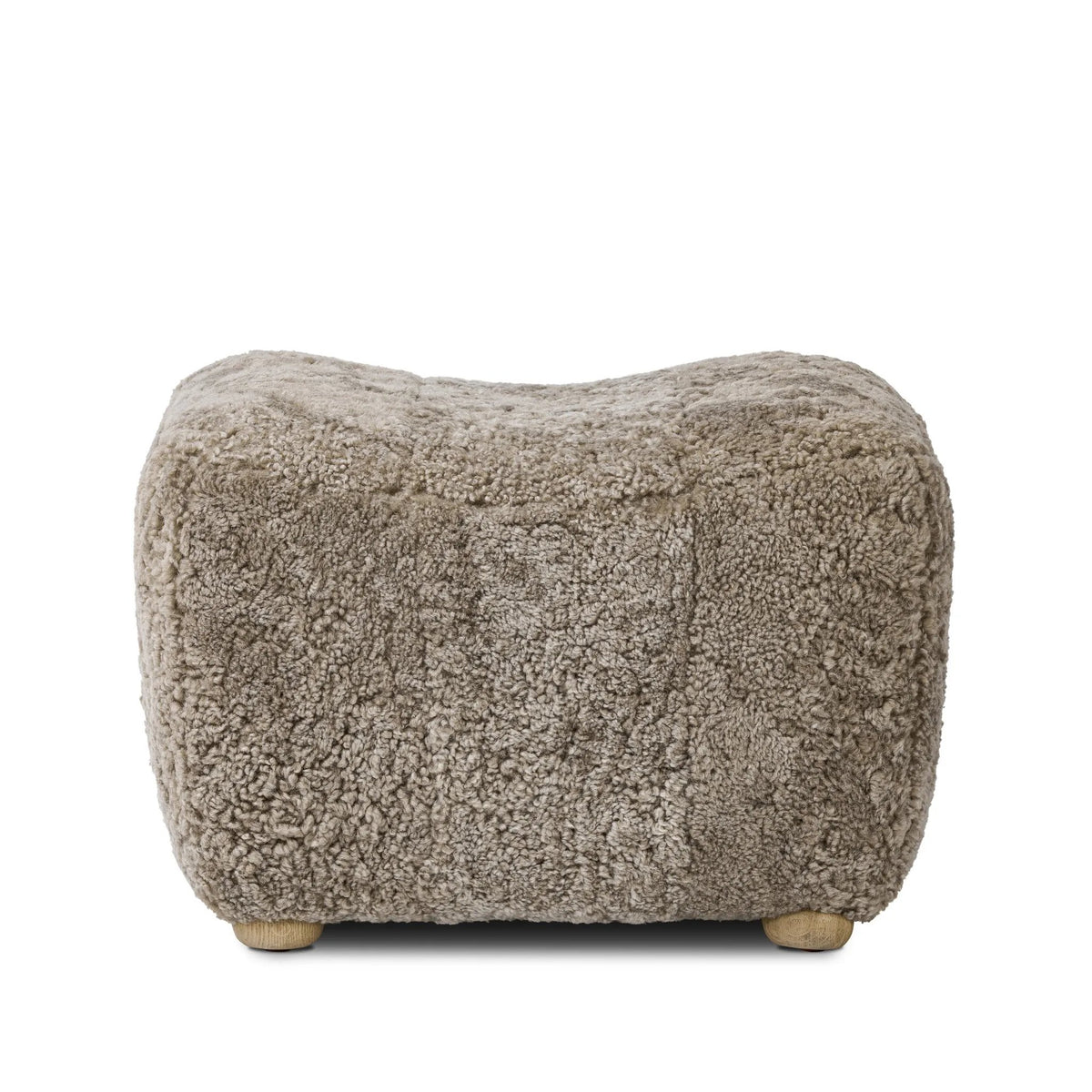 Oslo Taupe Shearling Ottoman | ready to ship!
