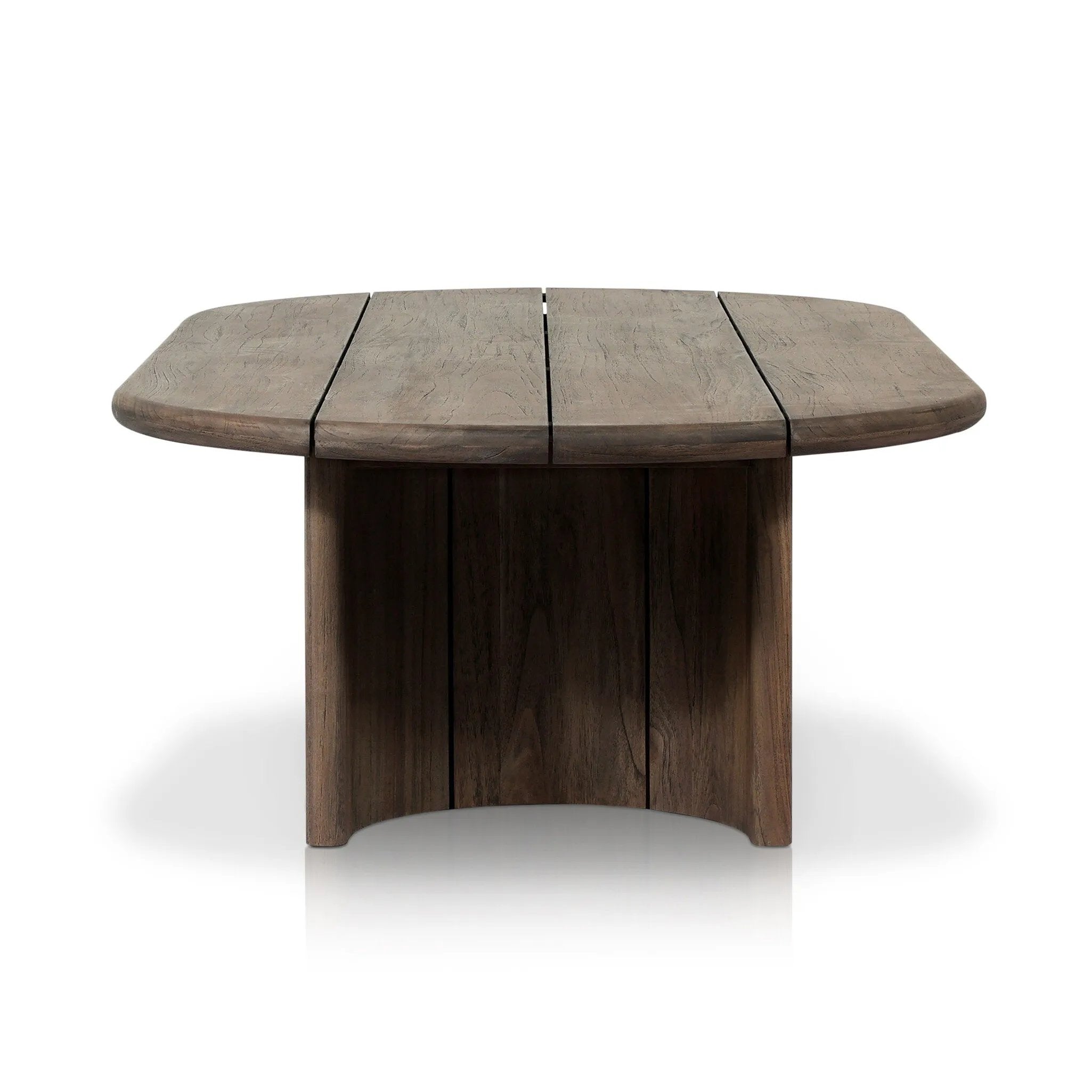 Featuring Paden Stained Toasted Brown Outdoor Coffee Table by Four Hands at Amethyst Home. This Paden Stained Toasted Brown Outdoor Coffee Table is a durable and stylish addition to any outdoor space. Made with high-quality materials, it is built to withstand harsh weather conditions and everyday use. Its sleek design adds a touch of elegance to your pat. Amethyst Home provides interior design, new home construction design consulting, vintage area rugs, and lighting in the Laguna Beach metro area.