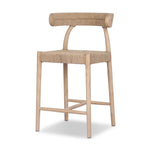 The classic wishbone chair gets a textural refresh. Smoked solid sungkai shapes a slim barrel back stool, pairing with a woven seat and back of natural sugar palm.As enthusiasts of organic modern aesthetics at Amethyst, we love the optimistic inspired Pampa Counter Stool - None - Smoked Natural Sungkai. Amethyst Home provides interior design, new home construction design consulting, vintage area rugs, and lighting in the Charlotte metro area.