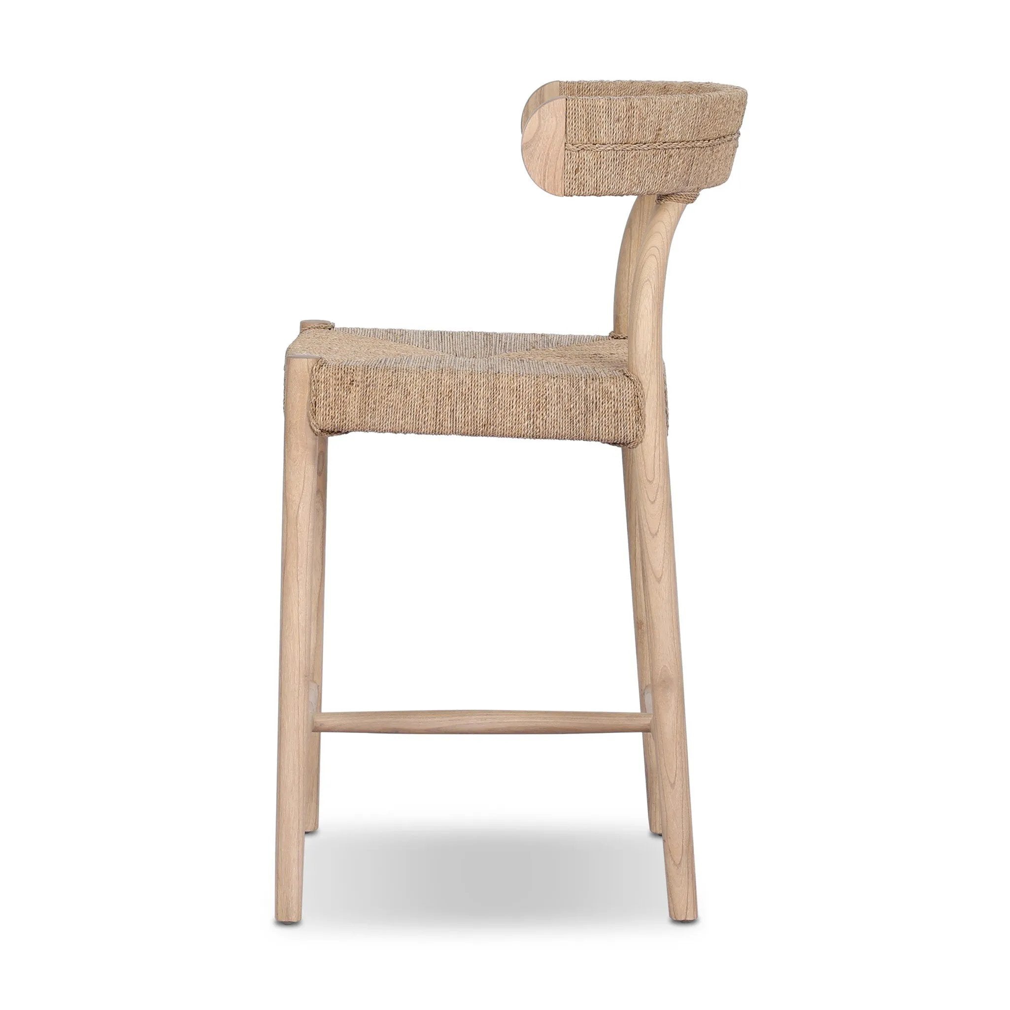The classic wishbone chair gets a textural refresh. Smoked solid sungkai shapes a slim barrel back stool, pairing with a woven seat and back of natural sugar palm.As enthusiasts of organic modern aesthetics at Amethyst, we love the optimistic inspired Pampa Counter Stool - None - Smoked Natural Sungkai. Amethyst Home provides interior design, new home construction design consulting, vintage area rugs, and lighting in the Laguna Beach metro area.