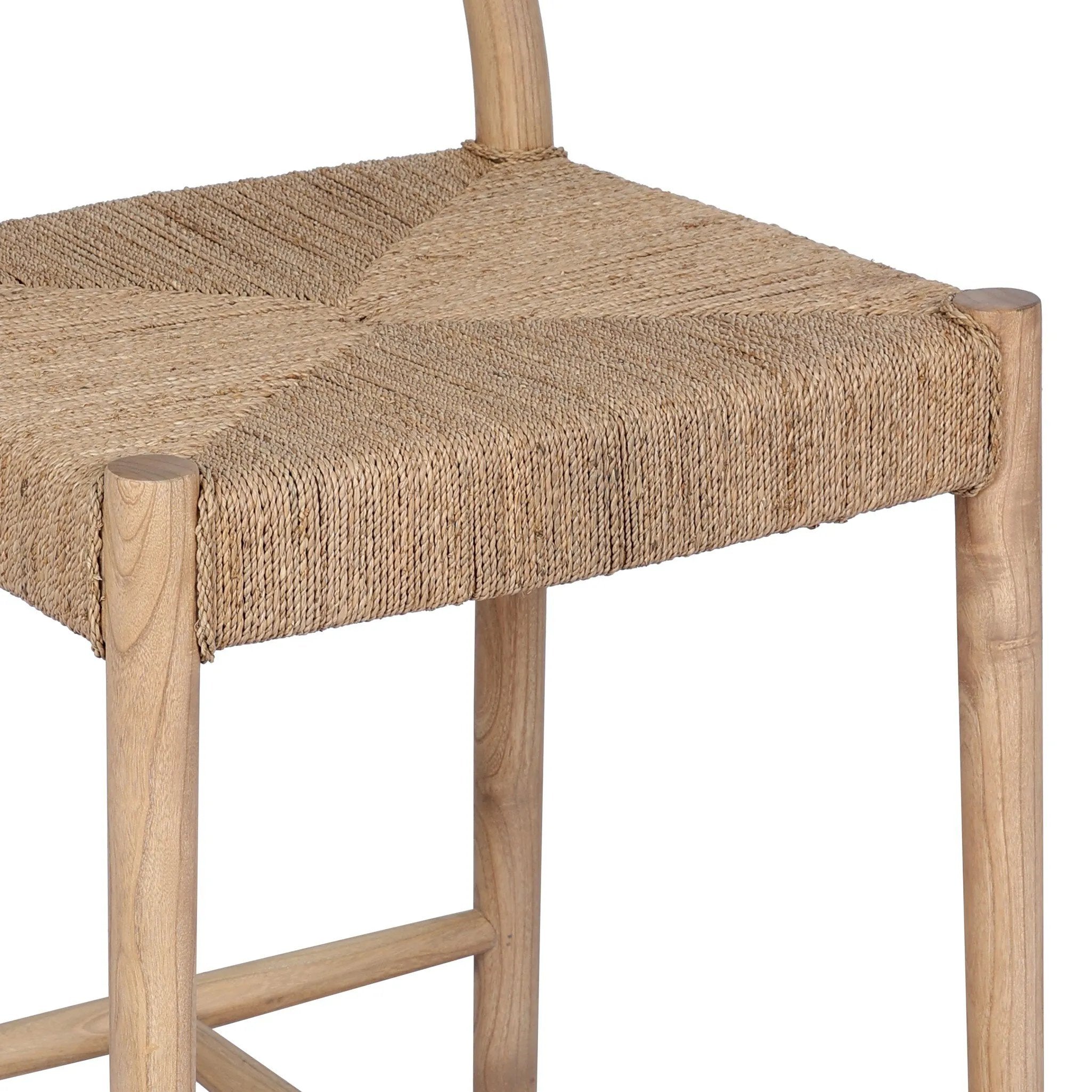 The classic wishbone chair gets a textural refresh. Smoked solid sungkai shapes a slim barrel back stool, pairing with a woven seat and back of natural sugar palm.As enthusiasts of organic modern aesthetics at Amethyst, we love the optimistic inspired Pampa Counter Stool - None - Smoked Natural Sungkai. Amethyst Home provides interior design, new home construction design consulting, vintage area rugs, and lighting in the Seattle metro area.