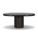 Make space for more guests with a rounded extension table of smoked black mindi, with beautiful visible graining. Inside the tabletop, a hidden mechanism allows for expansion from 48" to 68".As fans of organic modern design at Amethyst, we love the designer inspired Pemble Extension Dining Table - Smoked Black Mindi Veneer. Amethyst Home provides interior design, new home construction design consulting, vintage area rugs, and lighting in the Monterey metro area.