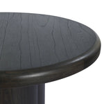 Make space for more guests with a rounded extension table of smoked black mindi, with beautiful visible graining. Inside the tabletop, a hidden mechanism allows for expansion from 48" to 68".As fans of organic modern design at Amethyst, we love the designer inspired Pemble Extension Dining Table - Smoked Black Mindi Veneer. Amethyst Home provides interior design, new home construction design consulting, vintage area rugs, and lighting in the Tampa metro area.