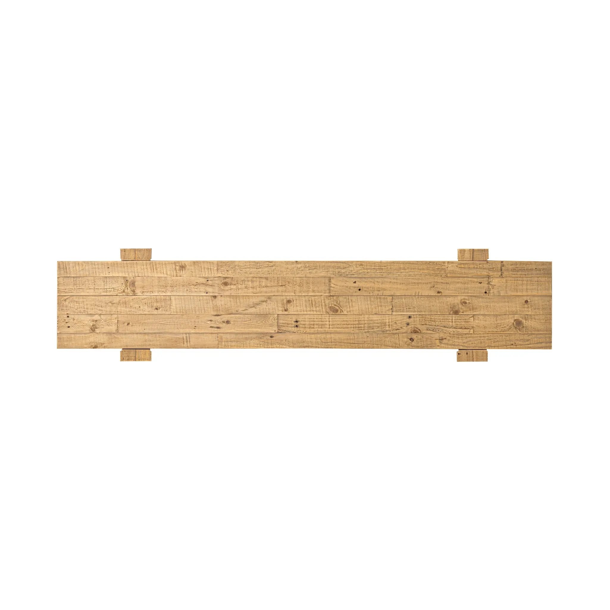 Beauty in simplicity. A light, blonde-finished base supports an inset beam-style top which appears to intersect for extra intrigue Amethyst Home provides interior design, new home construction design consulting, vintage area rugs, and lighting in the Nashville metro area.