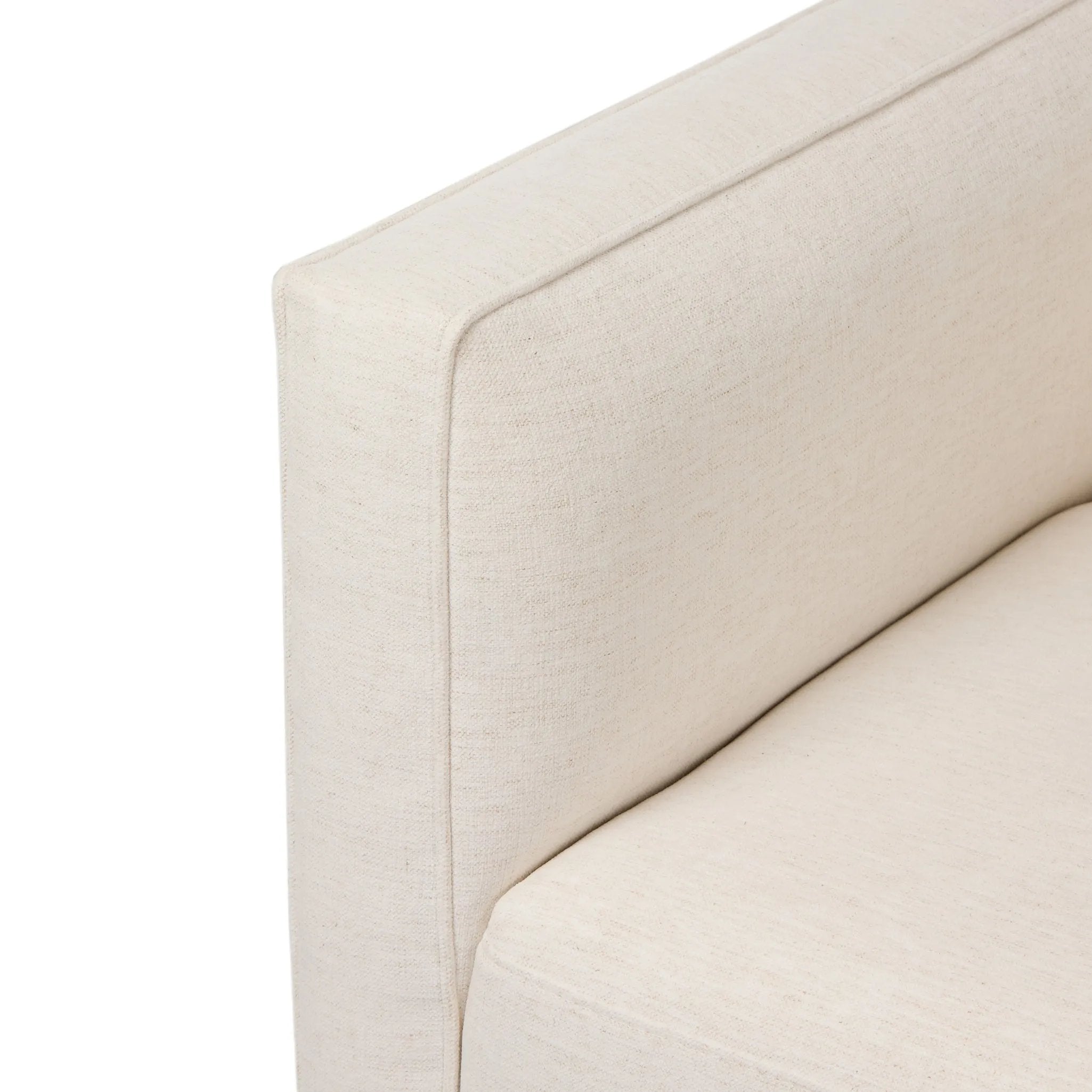 Featuring Phillip Crypton Nomad Snow Swivel Chair by Four Hands at Amethyst Home. Style meets substance in this olive cotton-blend swivel chair. Blind stitching along the seat and back cushions create a polished complement to the heritage frame. The slight pronounced seat cushion creates an illusion of being loose, but is actually a fixed cushion with exp. Amethyst Home provides interior design, new home construction design consulting, vintage area rugs, and lighting in the Los Angeles metro area.