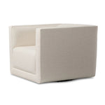 Featuring Phillip Crypton Nomad Snow Swivel Chair by Four Hands at Amethyst Home. Style meets substance in this olive cotton-blend swivel chair. Blind stitching along the seat and back cushions create a polished complement to the heritage frame. The slight pronounced seat cushion creates an illusion of being loose, but is actually a fixed cushion with e. Amethyst Home provides interior design, new home construction design consulting, vintage area rugs, and lighting in the Winter Garden metro area.