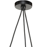 Give your space a sleek look with a Japanese-inspired overscale tapered linen shade suspended by a black fabric cord Amethyst
