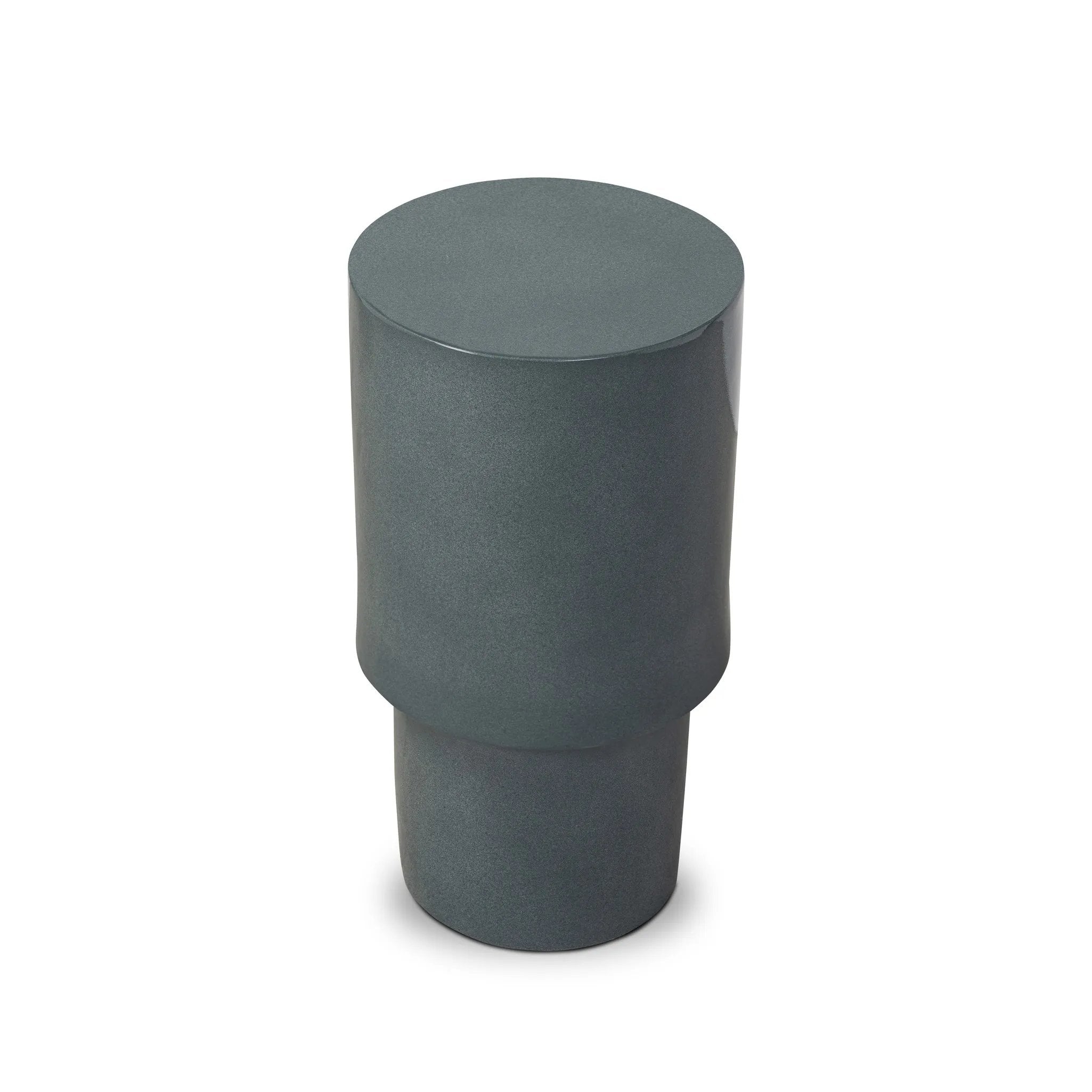 Add an extra surface anywhere with a versatile end table of smooth slate concrete. Its simple shape and smaller scale works into a range of spaces and styles with ease, while a plinth base brings a touch of movement to the whole piece Amethyst Home provides interior design, new home construction design consulting, vintage area rugs, and lighting in the Portland metro area.