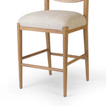 Featuring Piran Essence Natural Bar + Counter Stool by Four Hands at Amethyst Home. Made from natural nettlewood, a gently curved backrest and tapered legs create a simple frame for seating of high-performance fabric. Perfectly sized for the bar. Performance fabrics are specially created to withstand spills, stains, high traffic and wear, ensuring long-ter. Amethyst Home provides interior design, new home construction design consulting, vintage area rugs, and lighting in the Des Moines metro area.