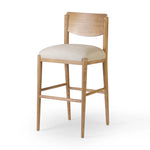 Featuring Piran Essence Natural Bar + Counter Stool by Four Hands at Amethyst Home. Made from natural nettlewood, a gently curved backrest and tapered legs create a simple frame for seating of high-performance fabric. Perfectly sized for the bar. Performance fabrics are specially created to withstand spills, stains, high traffic and wear, ensuring long-term. Amethyst Home provides interior design, new home construction design consulting, vintage area rugs, and lighting in the San Diego metro area.