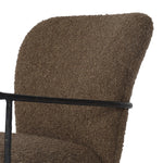 Work in comfort and style with this texture-driven desk chair. Black hammered and forged iron arms frame a seat and back upholstered in a textured weave  fabric. Performance fabrics are specially created to withstand spills, stains, high traffic and wear, ensuring long-term comfort and unmatched durability. Amethyst Home provides interior design, new home construction design consulting, vintage area rugs, and lighting in the Scottsdale metro area.