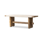 A heritage-inspired bench pairs light, distressed oak with high-performance fabric, bringing extra seating to any room. A pull-through stretcher adds a design-forward touch. Performance fabrics are specially created to withstand spills, stains, high traffic and wear, ensuring long-term comfort and unmatched durability Amethyst Home provides interior design, new home construction design consulting, vintage area rugs, and lighting in the Laguna Beach metro area.