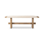 A heritage-inspired bench pairs light, distressed oak with high-performance fabric, bringing extra seating to any room. A pull-through stretcher adds a design-forward touch. Performance fabrics are specially created to withstand spills, stains, high traffic and wear, ensuring long-term comfort and unmatched durability Amethyst Home provides interior design, new home construction design consulting, vintage area rugs, and lighting in the Monterey metro area.