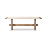A heritage-inspired bench pairs light, distressed oak with high-performance fabric, bringing extra seating to any room. A pull-through stretcher adds a design-forward touch. Performance fabrics are specially created to withstand spills, stains, high traffic and wear, ensuring long-term comfort and unmatched durability Amethyst Home provides interior design, new home construction design consulting, vintage area rugs, and lighting in the Monterey metro area.