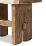 A heritage-inspired stool pairs light, distressed oak with high-performance fabric, bringing extra seating to any room. A pull-through stretcher adds a design-forward touch. Performance fabrics are specially created to withstand spills, stains, high traffic and wear, ensuring long-term comfort and unmatched durability Amethyst Home provides interior design, new home construction design consulting, vintage area rugs, and lighting in the Monterey metro area.