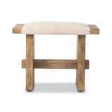 A heritage-inspired stool pairs light, distressed oak with high-performance fabric, bringing extra seating to any room. A pull-through stretcher adds a design-forward touch. Performance fabrics are specially created to withstand spills, stains, high traffic and wear, ensuring long-term comfort and unmatched durability Amethyst Home provides interior design, new home construction design consulting, vintage area rugs, and lighting in the Salt Lake City metro area.