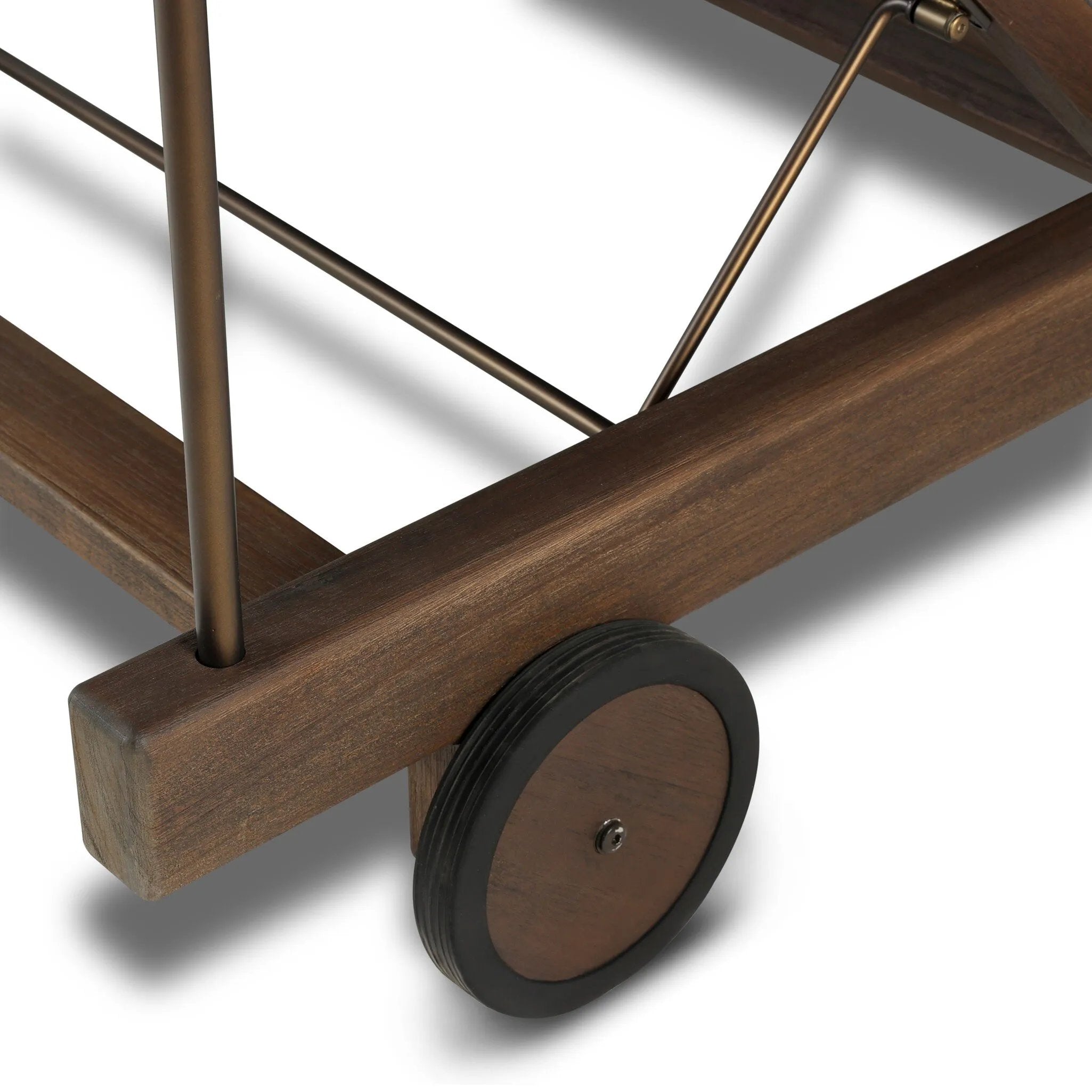 Drawing inspiration from antique rickshaws, this outdoor chaise features wheels and a built-in handle at the front for easy mobility. The adjustable and removable shade canopy offers customizable sun protection, with style. Cover or store inside during inclement weather and when not in use. Amethyst Home provides interior design, new home construction design consulting, vintage area rugs, and lighting in the Austin metro area.