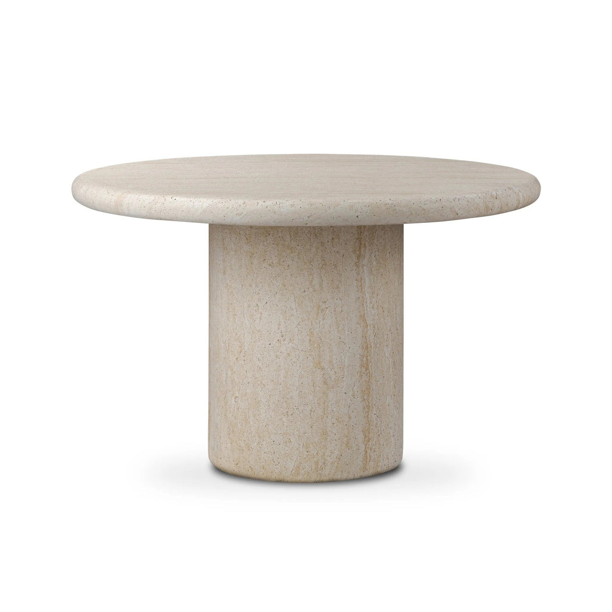 Poole Textured Sand Concrete Outdoor Round Dining Table-48" | shipping 08/26/2025