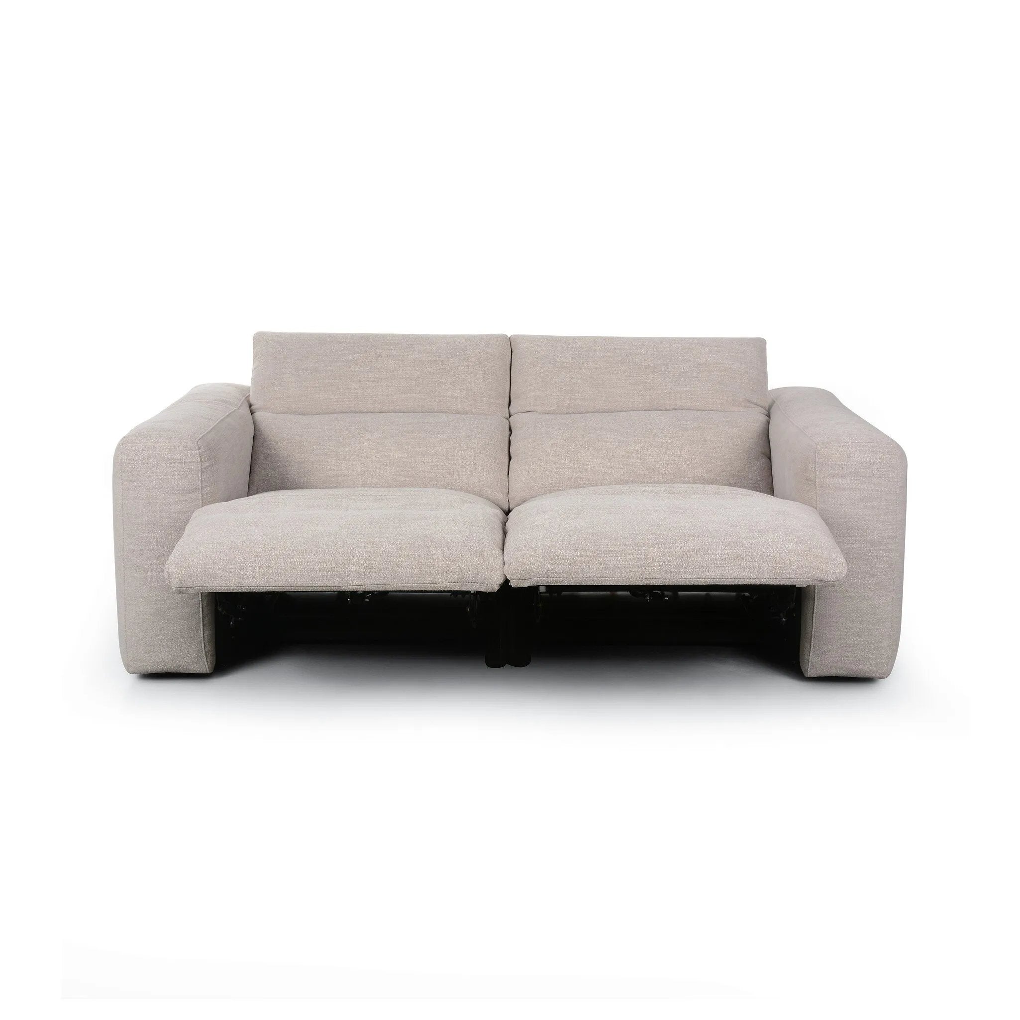 A modern take on the classic recliner. Customize your comfort level with the push of hidden buttons with pieces in our Power Motion collection. Sectional features wide arms with a medium to supportive sit and seat height, plus an adjustable headrest. Zero-clearance design means the sectional can be placed up against a wall. Amethyst Home provides interior design, new home construction design consulting, vintage area rugs, and lighting in the Seattle metro area.