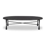 A cradle base of bronze-finished iron supports a pill-shaped tabletop of grey Italian marble, for a classic material mix. Legs shape a squared hourglass with ball detailing in the center, balancing weighty materials with a light look.As lovers of organic modern design at Amethyst, we love the optimistic inspired Rayna Coffee Table. Amethyst Home provides interior design, new home construction design consulting, vintage area rugs, and lighting in the Tampa metro area.