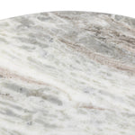 A bold, sculptural presence with movement throughout. This solid marble table features a stacked fluted base and bullnose-edged top that combine to let the natural variation of the material take center stage.As fans of clean design at Amethyst, we love the nature inspired Reeves Dining Table - River Grey Marble. Amethyst Home provides interior design, new home construction design consulting, vintage area rugs, and lighting in the Winter Garden metro area.