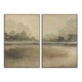 Inspired by nature and the beauty of ordinary life, Dallas-based artist Lauren Fuhr captures a peaceful lake scene. Complemented by a natural maple floater frame. Handmade in Austin, Texas Amethyst Home provides interior design, new home construction design consulting, vintage area rugs, and lighting in the Winter Garden metro area.