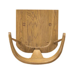 A fresh, bar-style take on mid-century Windsor seating, featuring a bowed, sculptural silhouette and soft black finish to highlight the natural grain of weathered oak Amethyst Home provides interior design, new home construction design consulting, vintage area rugs, and lighting in the Monterey metro area.