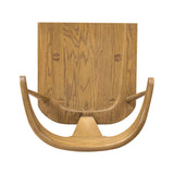 A fresh, bar-style take on mid-century Windsor seating, featuring a bowed, sculptural silhouette and soft black finish to highlight the natural grain of weathered oak Amethyst Home provides interior design, new home construction design consulting, vintage area rugs, and lighting in the Monterey metro area.