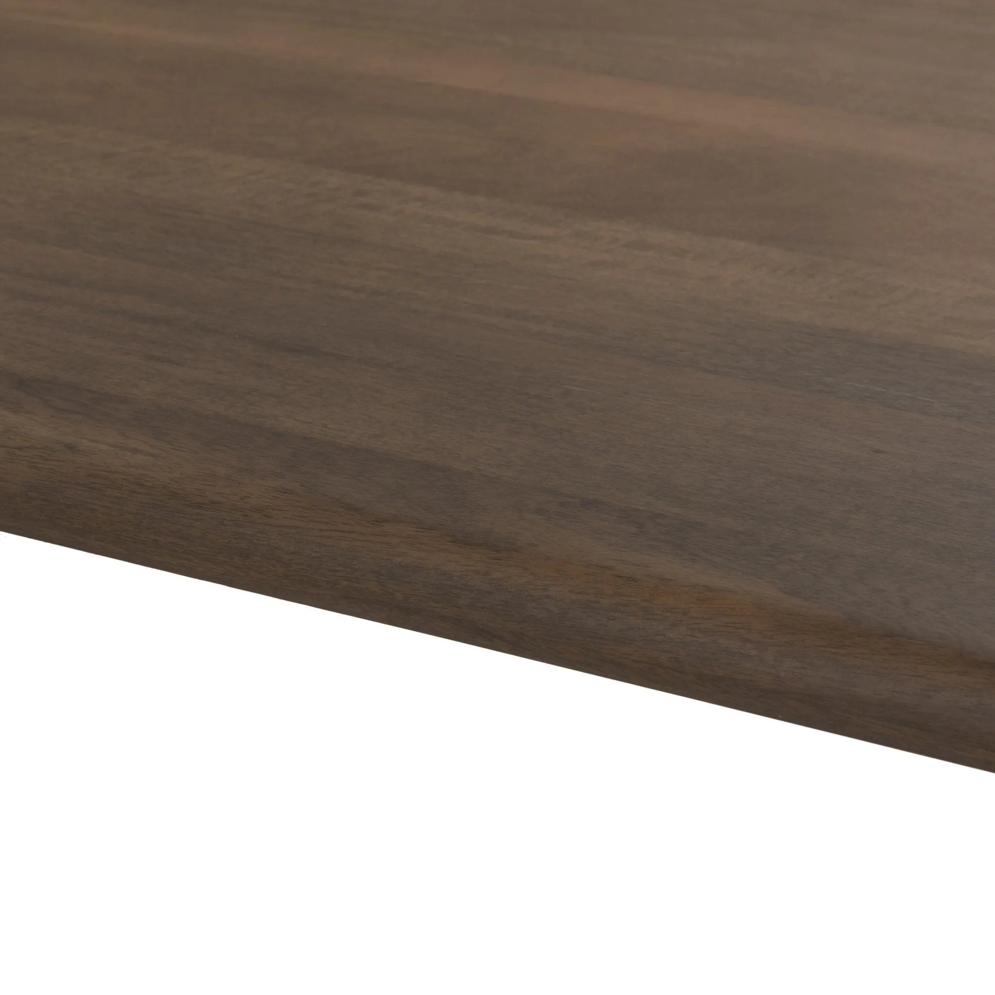 Crafted of solid mango with a washed taupe finish, this stately, rectangular dining table features a square motif coursing its silhouette: two squared pillar legs constructed of rounded panels which appear to float. Amethyst Home provides interior design, new home construction design consulting, vintage area rugs, and lighting in the Des Moines metro area.