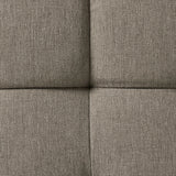 Featuring Roma Outdoor Sectional Alessi Fawn by Four Hands at Amethyst Home. A modern take on mid-century Italian design, soft volume and exaggerated proportions fuse for a sculpted look and playful feel. Atop a plinth-style teak base, outdoor-friendly ottoman features dramatic tufting for a padded sit or a tray for use as a table, indoors and out. Ottoman. Amethyst Home provides interior design, new home construction design consulting, vintage area rugs, and lighting in the Alpharetta metro area.
