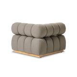 Featuring Roma Outdoor Sectional Alessi Fawn by Four Hands at Amethyst Home. A modern take on mid-century Italian design, soft volume and exaggerated proportions fuse for a sculpted look and playful feel. Atop a plinth-style teak base, outdoor-friendly ottoman features dramatic tufting for a padded sit or a tray for use as a table, indoors and out. Ottoman to . Amethyst Home provides interior design, new home construction design consulting, vintage area rugs, and lighting in the Dallas metro area.