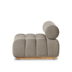 Featuring Roma Outdoor Sectional Alessi Fawn by Four Hands at Amethyst Home. A modern take on mid-century Italian design, soft volume and exaggerated proportions fuse for a sculpted look and playful feel. Atop a plinth-style teak base, outdoor-friendly ottoman features dramatic tufting for a padded sit or a tray for use as a table, indoors and out. Ottoman to. Amethyst Home provides interior design, new home construction design consulting, vintage area rugs, and lighting in the Houston metro area.