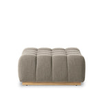 Featuring Roma Outdoor Sectional Alessi Fawn by Four Hands at Amethyst Home. A modern take on mid-century Italian design, soft volume and exaggerated proportions fuse for a sculpted look and playful feel. Atop a plinth-style teak base, outdoor-friendly ottoman features dramatic tufting for a padded sit or a tray for use as a table, indoors and out. Ottoman to. Amethyst Home provides interior design, new home construction design consulting, vintage area rugs, and lighting in the Houston metro area.