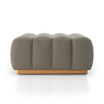 Featuring Roma Outdoor Sectional Alessi Fawn by Four Hands at Amethyst Home. A modern take on mid-century Italian design, soft volume and exaggerated proportions fuse for a sculpted look and playful feel. Atop a plinth-style teak base, outdoor-friendly ottoman features dramatic tufting for a padded sit or a tray for use as a table, indoors and out. Otto. Amethyst Home provides interior design, new home construction design consulting, vintage area rugs, and lighting in the Newport Beach metro area.