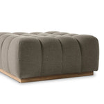 Featuring Roma Outdoor Sectional Alessi Fawn by Four Hands at Amethyst Home. A modern take on mid-century Italian design, soft volume and exaggerated proportions fuse for a sculpted look and playful feel. Atop a plinth-style teak base, outdoor-friendly ottoman features dramatic tufting for a padded sit or a tray for use as a table, indoors and out. Ottoman . Amethyst Home provides interior design, new home construction design consulting, vintage area rugs, and lighting in the Park City metro area.