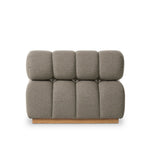Featuring Roma Outdoor Sectional Alessi Fawn by Four Hands at Amethyst Home. A modern take on mid-century Italian design, soft volume and exaggerated proportions fuse for a sculpted look and playful feel. Atop a plinth-style teak base, outdoor-friendly ottoman features dramatic tufting for a padded sit or a tray for use as a table, indoors and out. Ottoman t. Amethyst Home provides interior design, new home construction design consulting, vintage area rugs, and lighting in the Portland metro area.