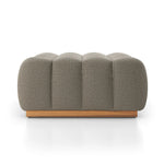 Featuring Roma Outdoor Sectional Alessi Fawn by Four Hands at Amethyst Home. A modern take on mid-century Italian design, soft volume and exaggerated proportions fuse for a sculpted look and playful feel. Atop a plinth-style teak base, outdoor-friendly ottoman features dramatic tufting for a padded sit or a tray for use as a table, indoors and out. Ottoman to. Amethyst Home provides interior design, new home construction design consulting, vintage area rugs, and lighting in the Seattle metro area.