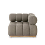 Featuring Roma Outdoor Sectional Alessi Fawn by Four Hands at Amethyst Home. A modern take on mid-century Italian design, soft volume and exaggerated proportions fuse for a sculpted look and playful feel. Atop a plinth-style teak base, outdoor-friendly ottoman features dramatic tufting for a padded sit or a tray for use as a table, indoors and out. Ottoman. Amethyst Home provides interior design, new home construction design consulting, vintage area rugs, and lighting in the Washington metro area.